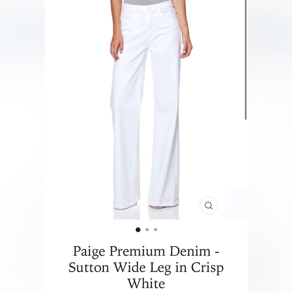 PAIGE White Wide-Leg Jeans